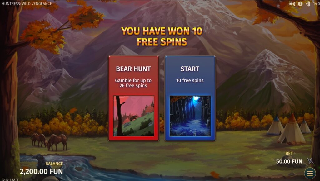 Huntress Wild Vengeance bonus feature gameplay