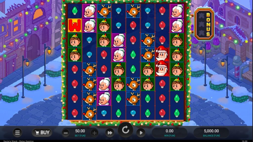 Santa’s Stack slot gameplay