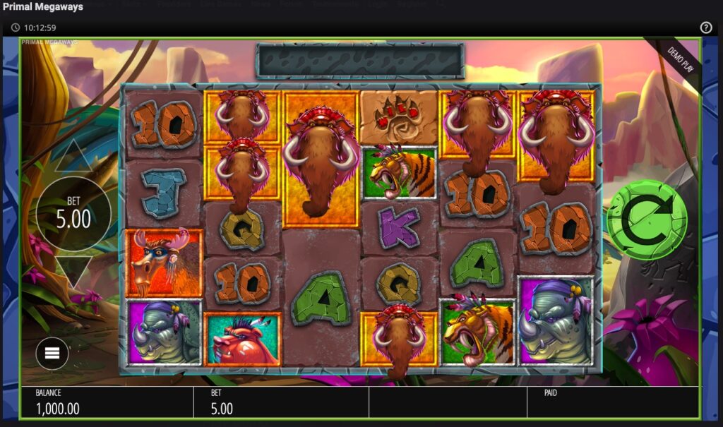 Primal Megaways gameplay.