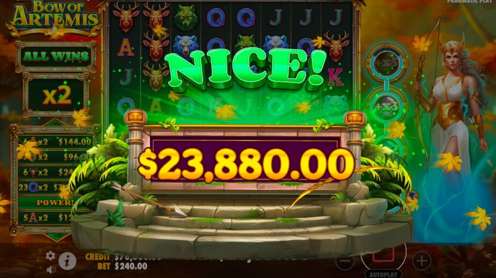 Bow of Artemis paylines and features