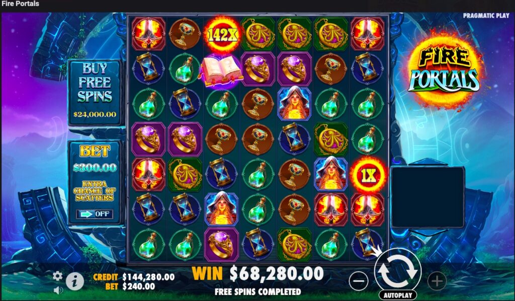 Fire Portals slot paylines and features