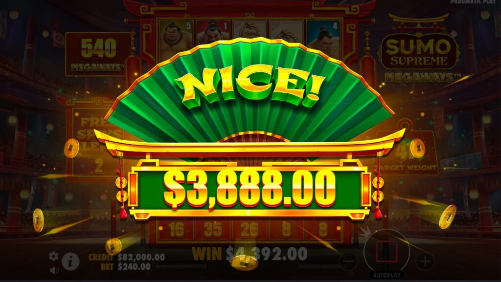 Sumo Supreme Megaways huge slot win