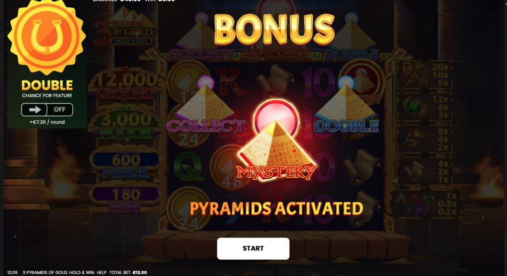 3 Pyramids Of Gold slot gameplay