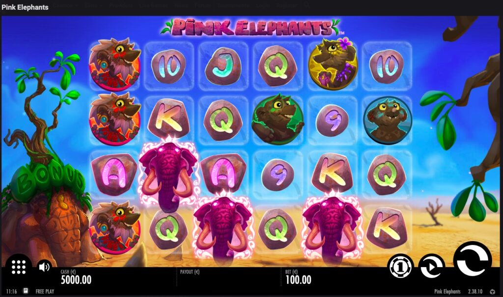 Pink Elephants gameplay.