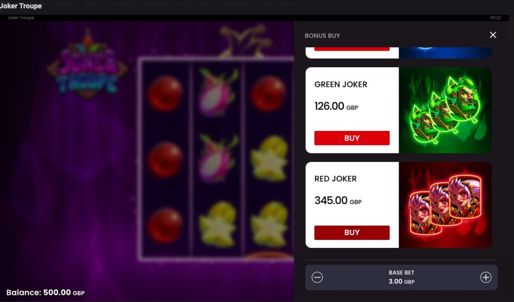 Joker Troupe bonus buy