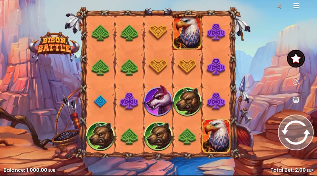 Bison Battle slot gameplay