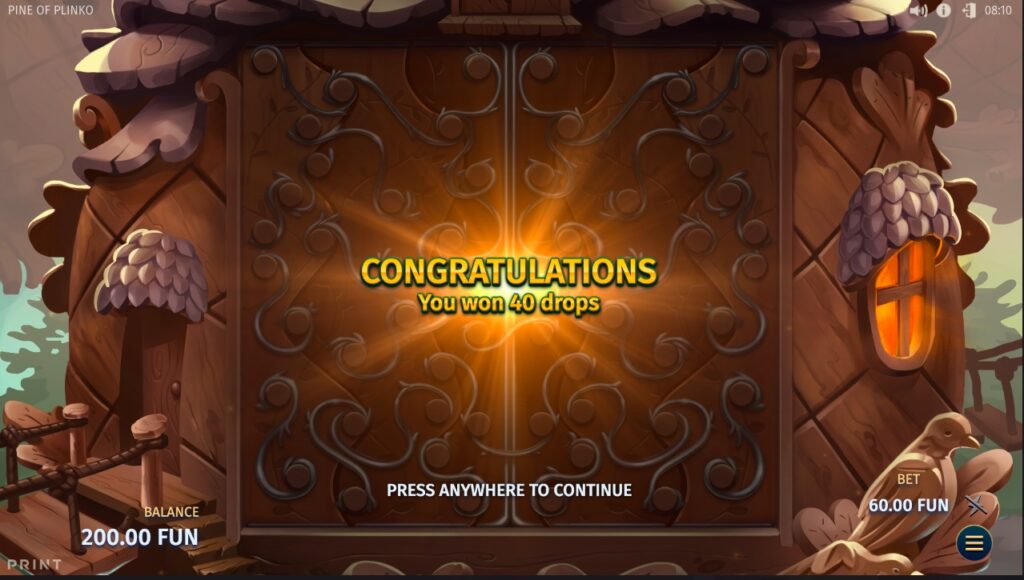 Pine Of Plinko bonus feature