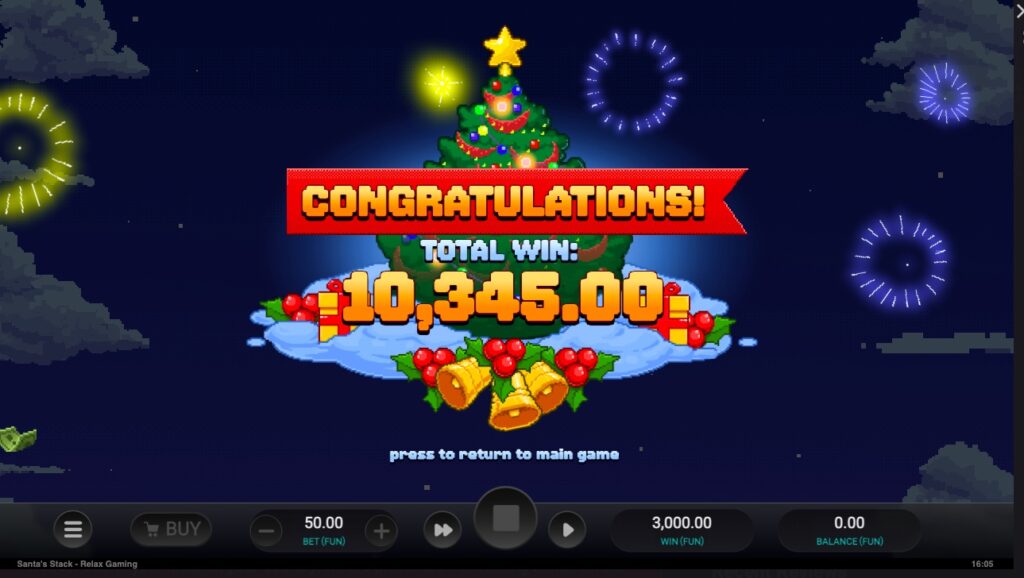 Santa’s Stack huge slot win