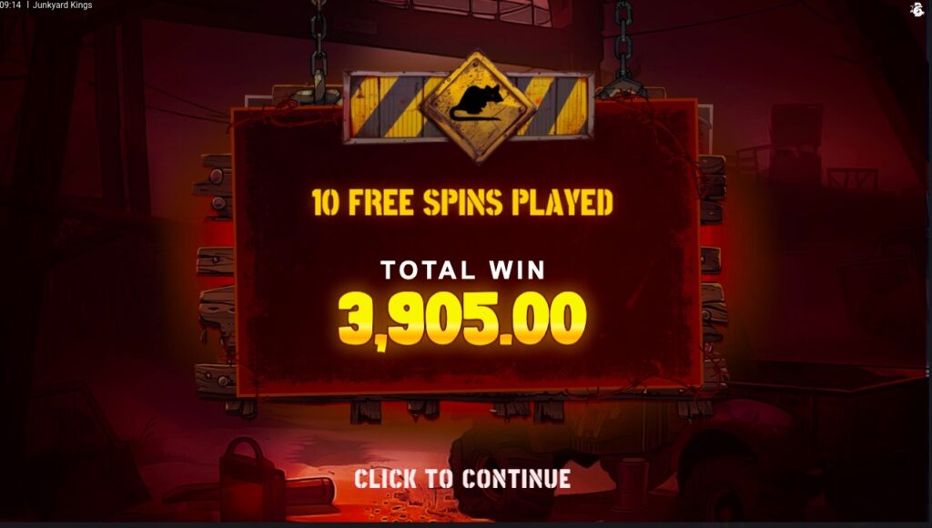 Junkyard Kings huge slot win
