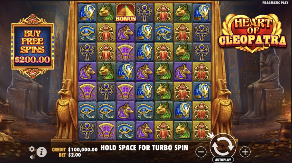 Heart of Cleopatra slot gameplay
