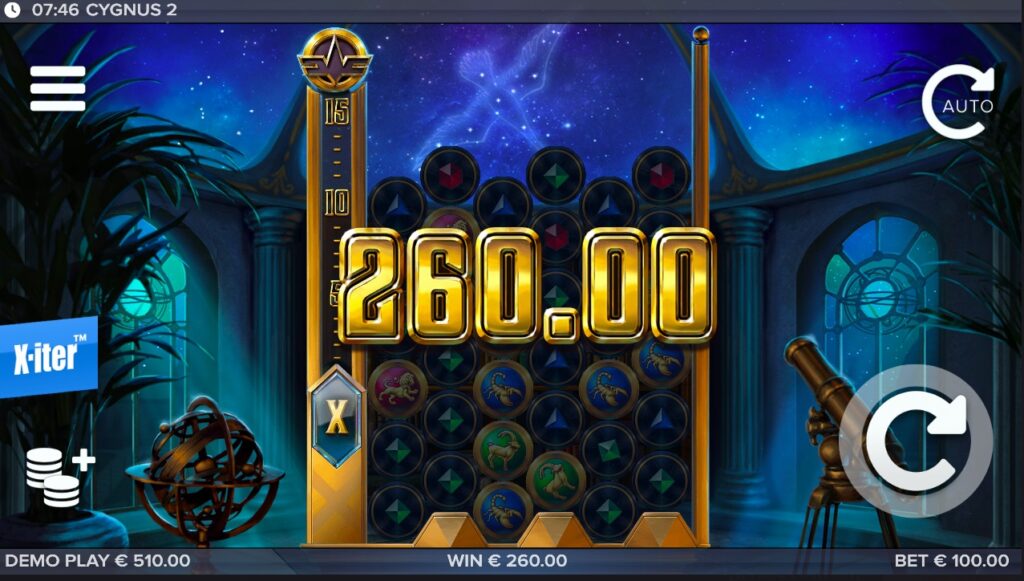 Cygnus 2 bonus buy feature gameplay