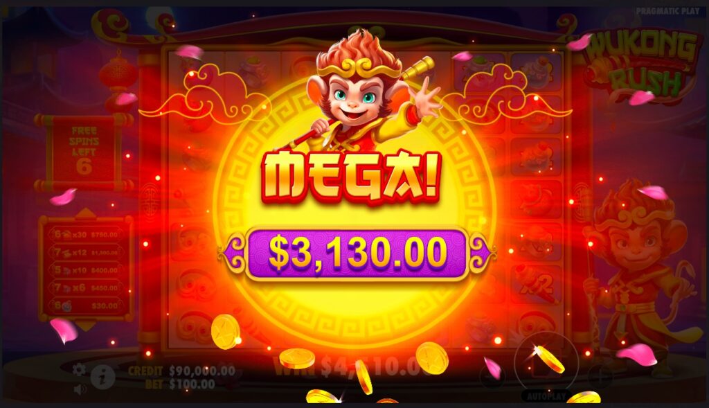 Monkey King Rush slot paylines and features