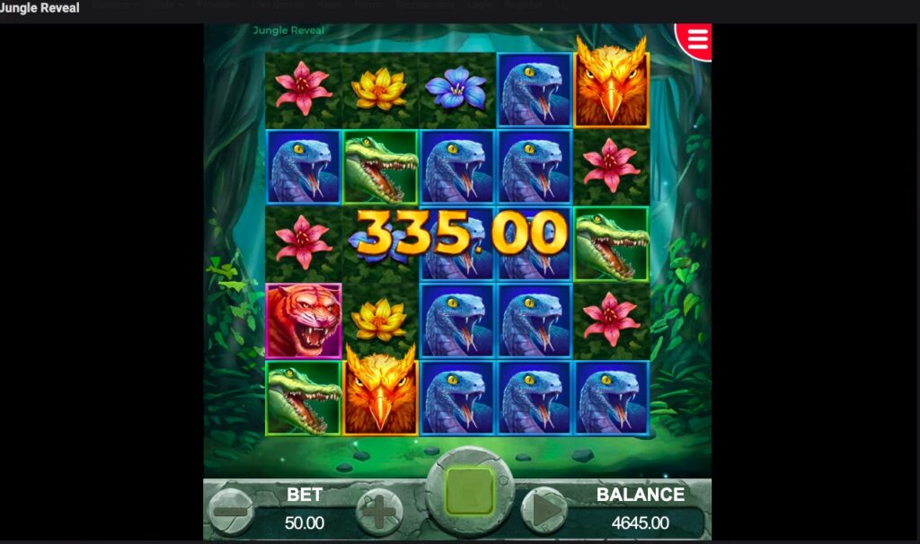 Jungle Reveal slot paylines and features