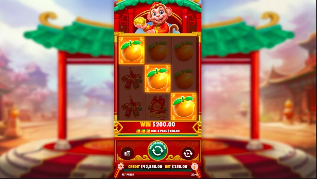 Lucky Monkey huge slot win
