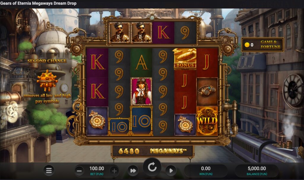 Gears of Eternia Megaways Dream Drop slot gameplay