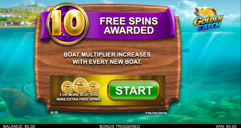 Golden Catch slot paylines and features