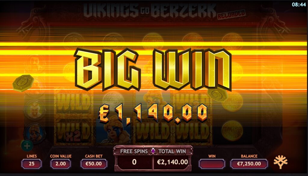 Vikings Go Berzerk Reloaded huge slot win