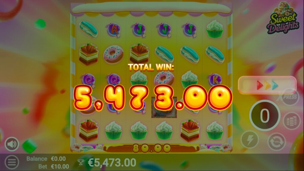 Sweet Delights huge slot win