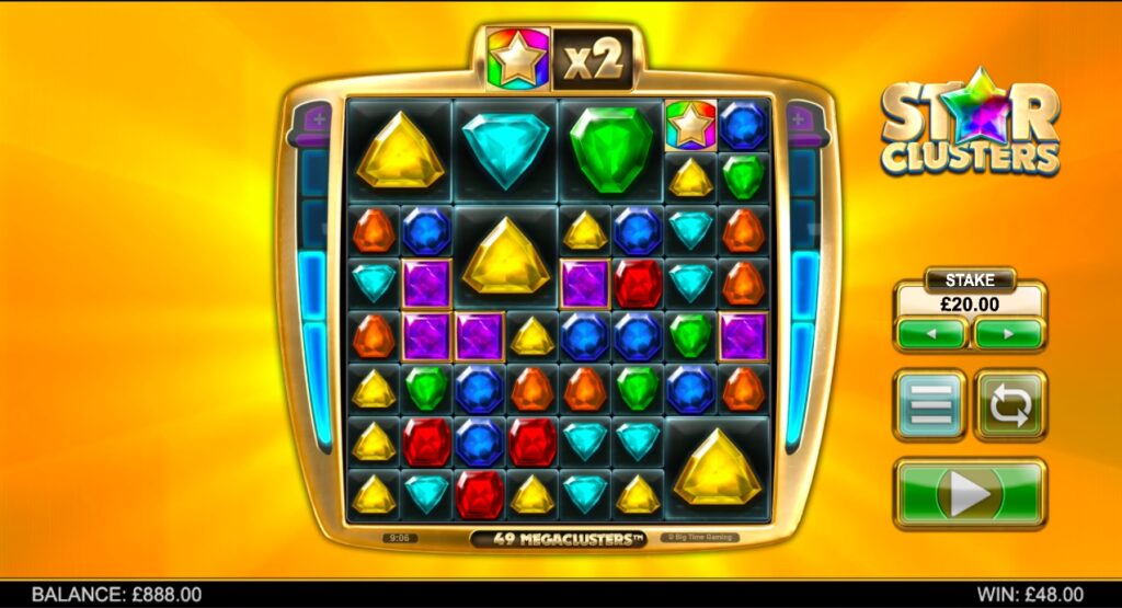 Star Clusters Megaclusters slot paylines and features