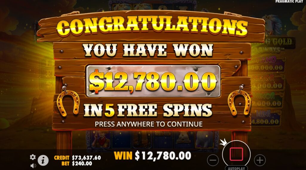 Mustang Gold Megaways paylines