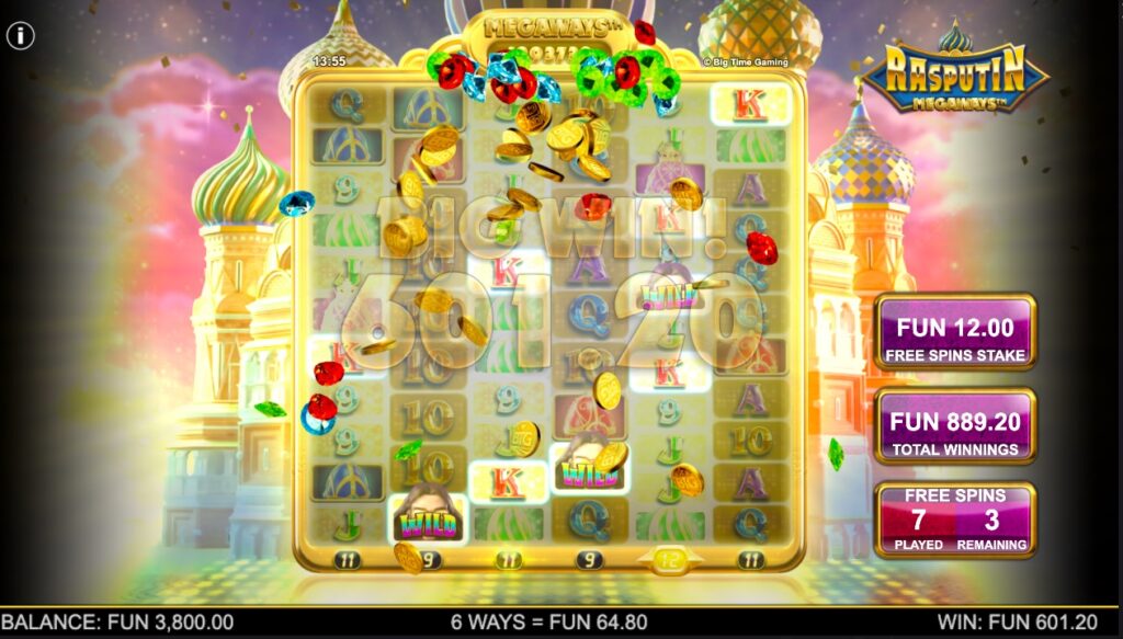 Rasputin Megaways paylines and features