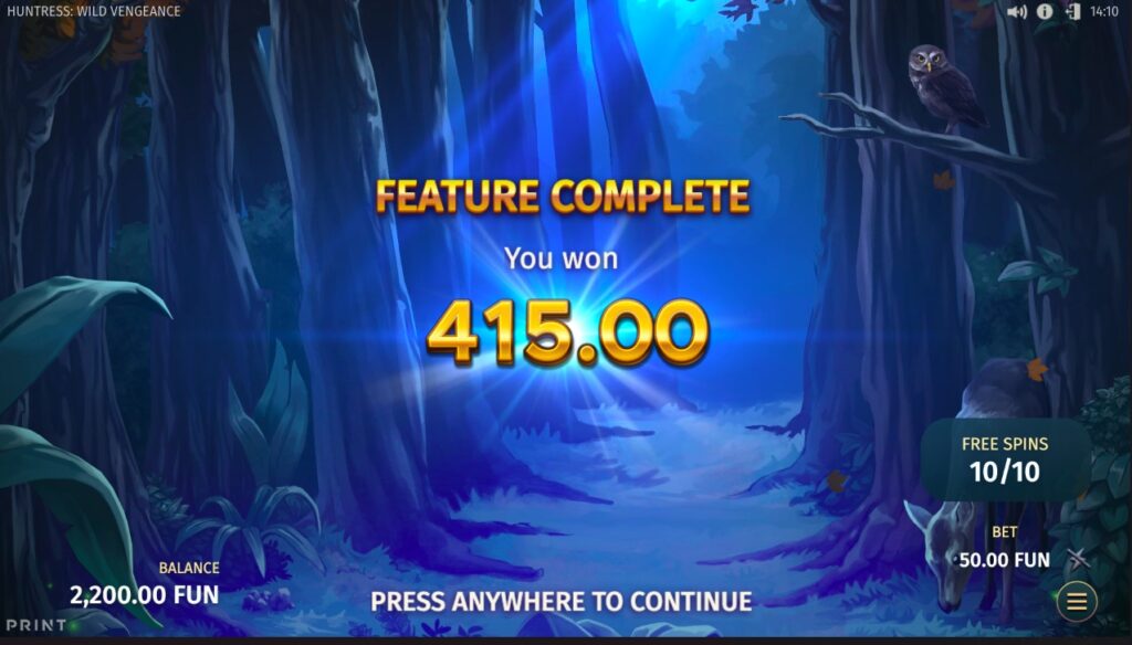 Huntress Wild Vengeance huge slot win