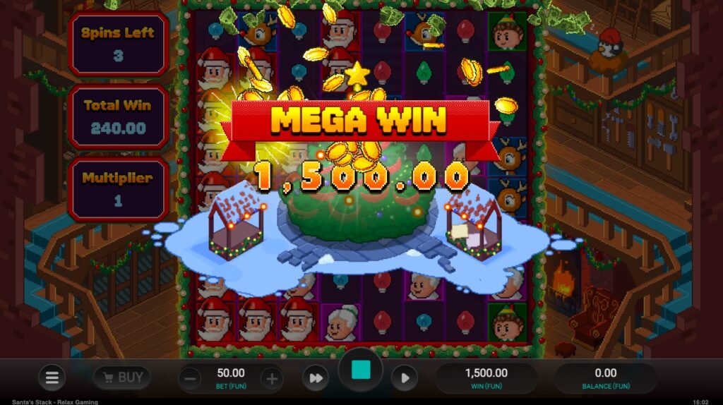 Santa’s Stack paylines and features