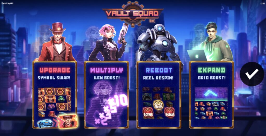 Vault Squad paylines and features