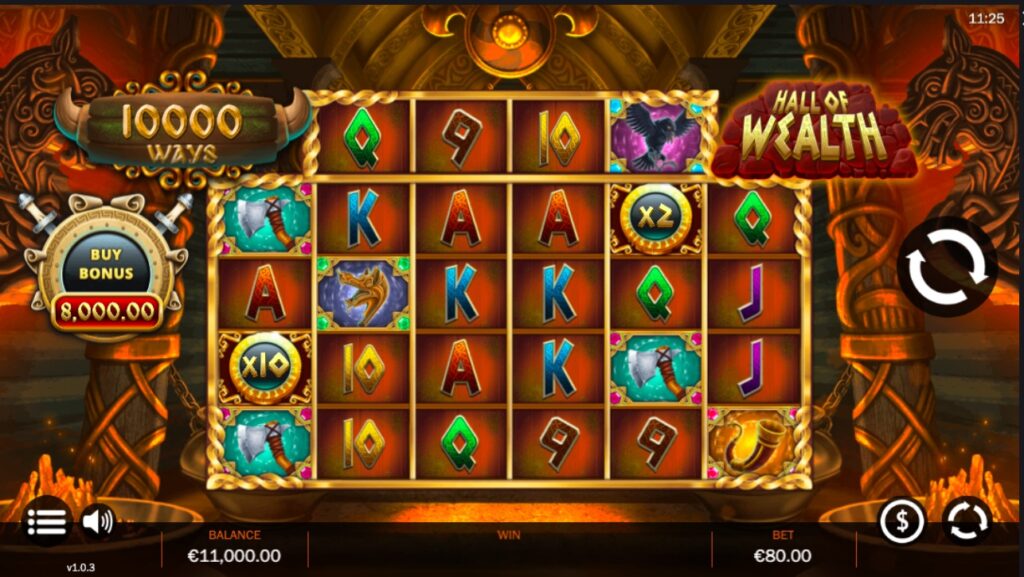 Hall of Wealth slot gameplay