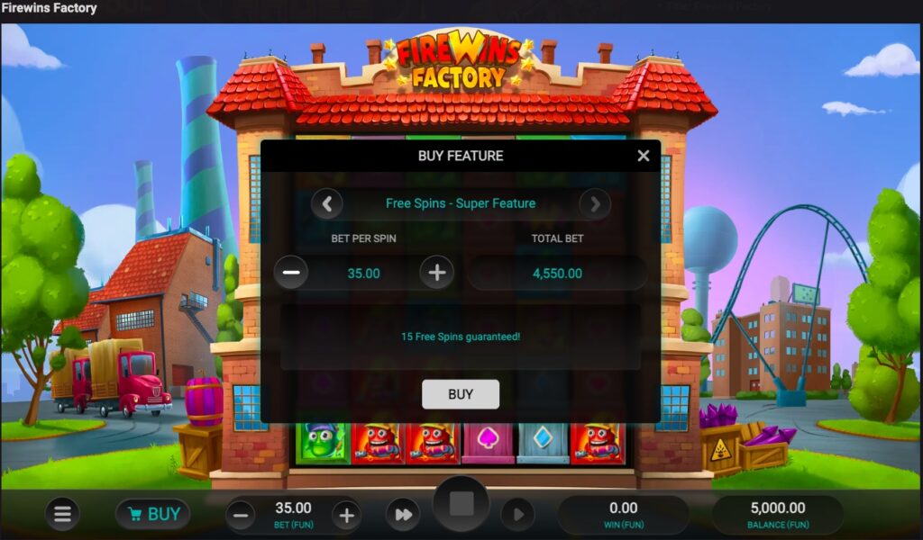 Firewins Factory buy free spins feature
