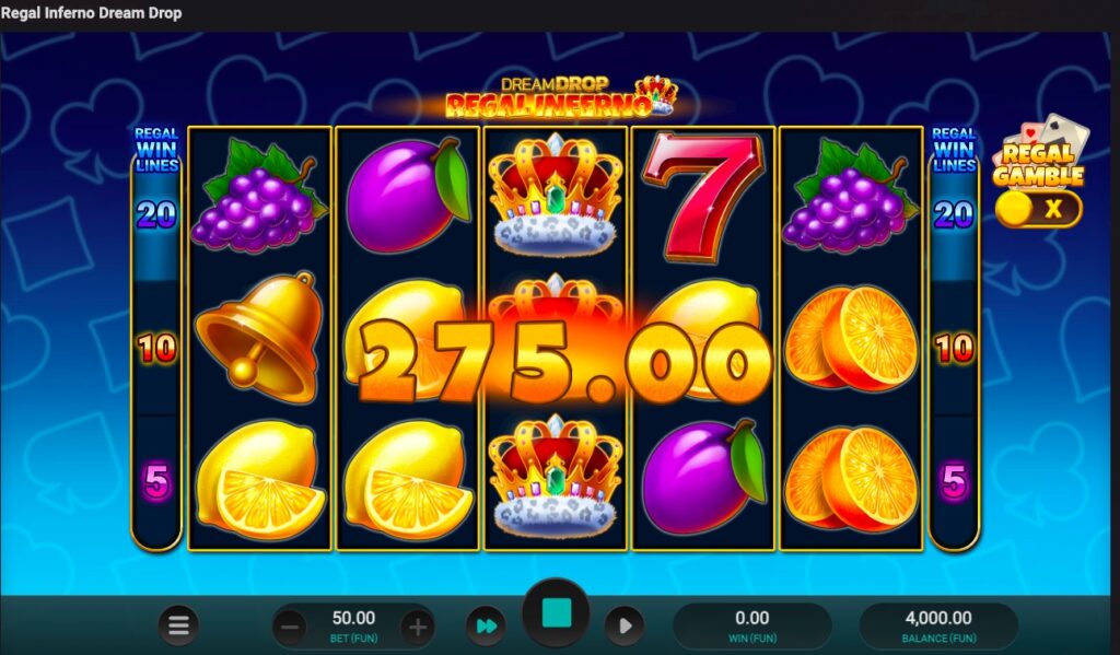 Regal Inferno Dream Drop huge slot win