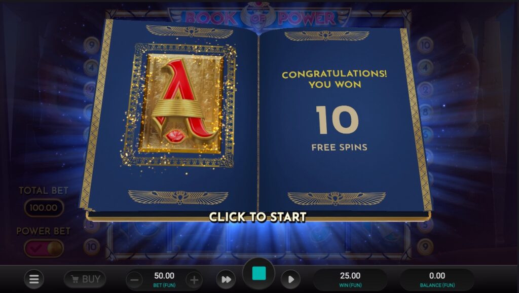 Book Of Power free spins gameplay