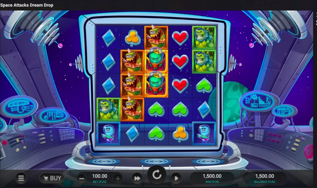 Space Attacks Dream Drop slot paylines and features