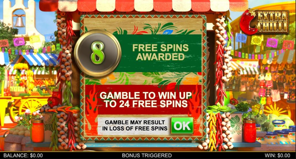 Extra Chilli Megaways free spins bonus rounds