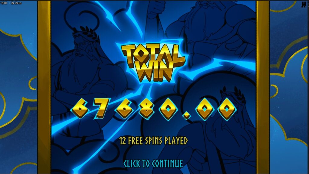 Ze Zeus huge slot win 