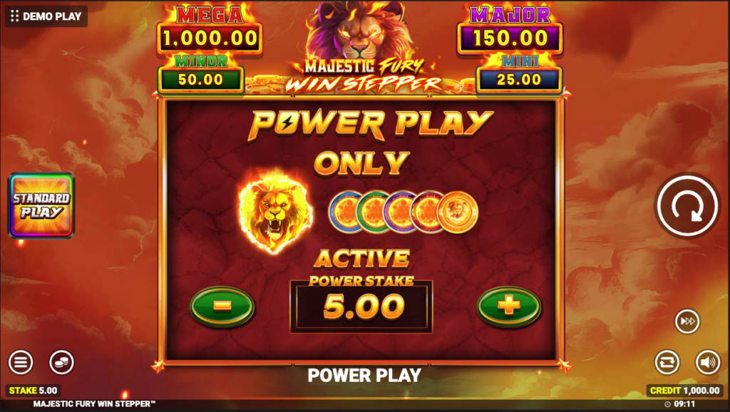 Majestic Fury Win Stepper bonus rounds gameplay