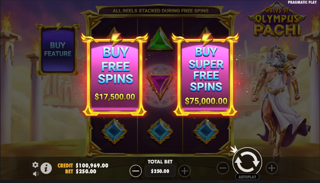 Gates of Olympus Pachi buy super free spins feature