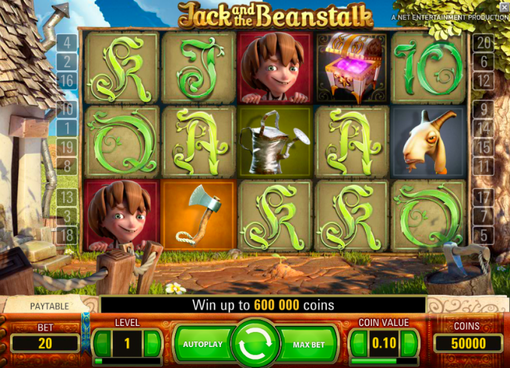 Jack And The Beanstalk slot paylines and features