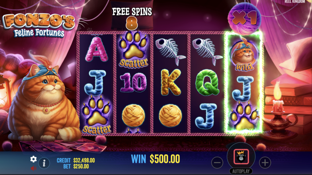 Fonzo’s Feline Fortunes free spins