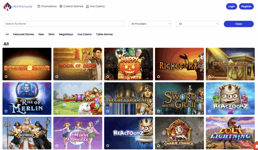 iwin fortune casino games