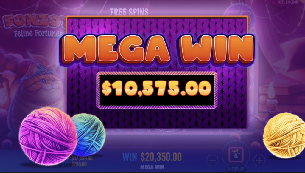 Fonzo’s Feline Fortunes mega win