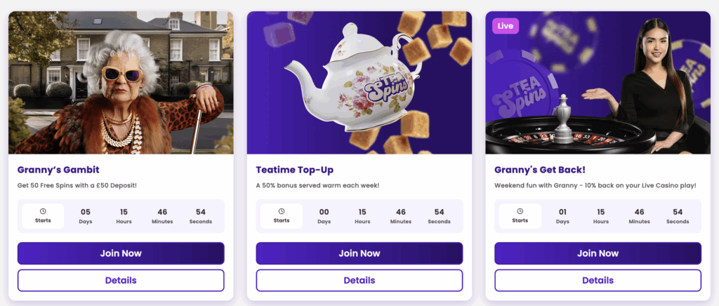 more promotions at tea spins casino