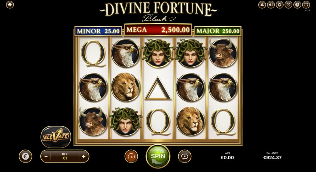 Divine Fortune Black bonus feature gameplay