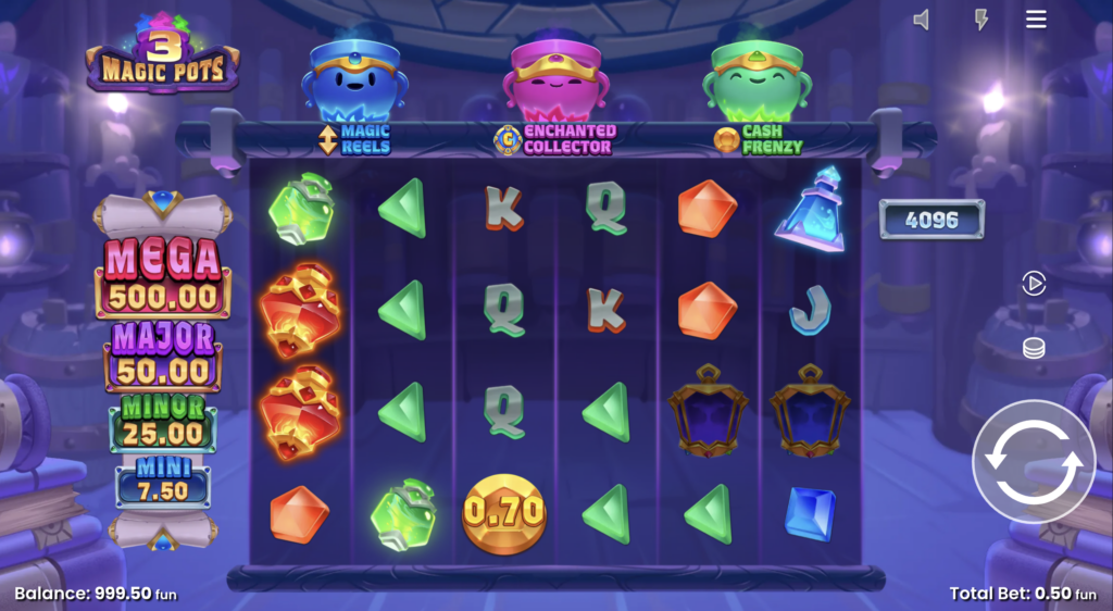 3 Magic Pots gameplay.