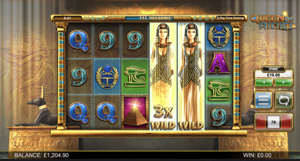 Queen of Riches Megaways gameplay 2.