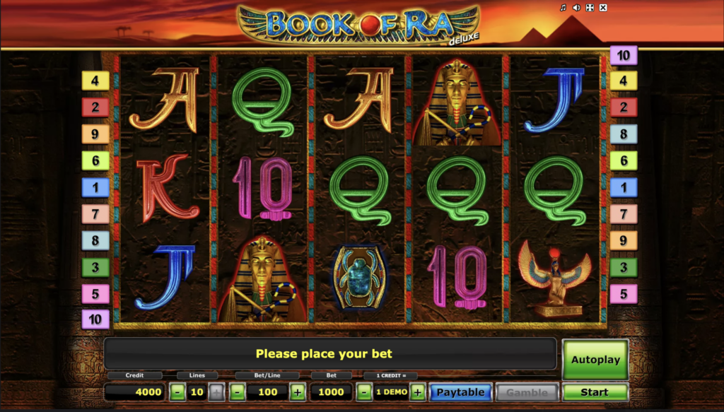 Book of Ra Deluxe gameplay.