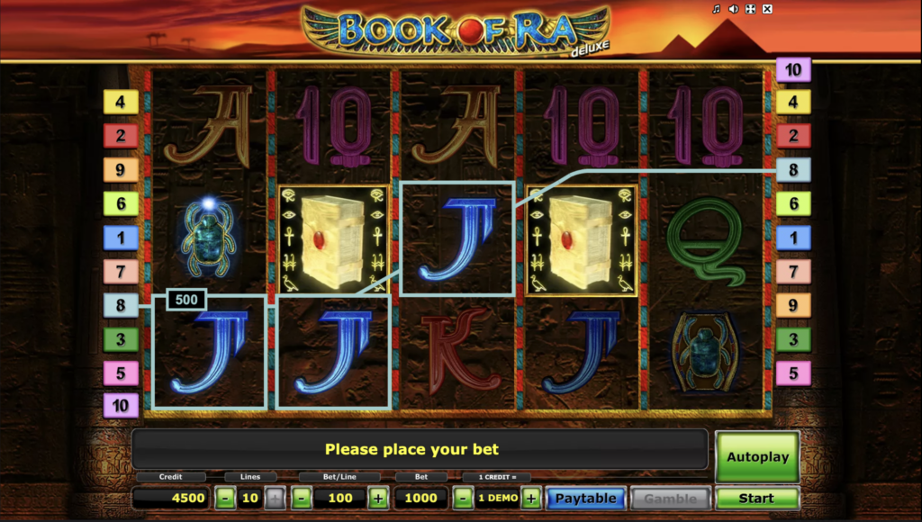 Book of Ra Deluxe win.