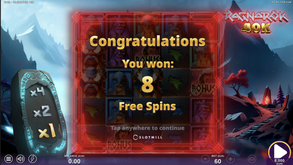 Ragnarok 40K free spins