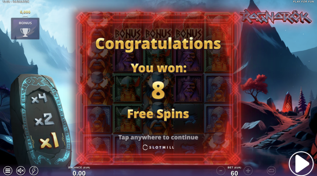 Ragnarok free spins.