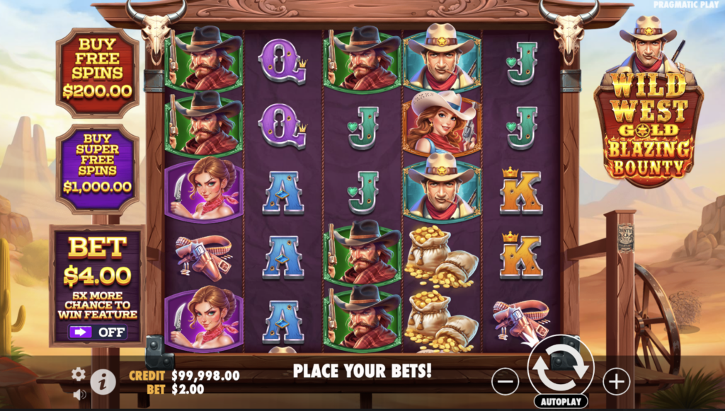 Wild West Gold Blazing Bounty gameplay.